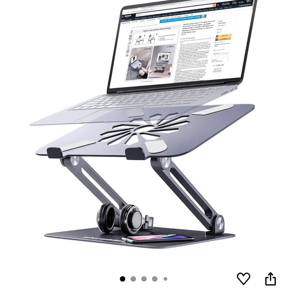 Skrebbo Silver Laptop or Tablet Stand - Picture 4 of 8